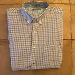 Men’s Express Large Red White & Blue Dress Shirt